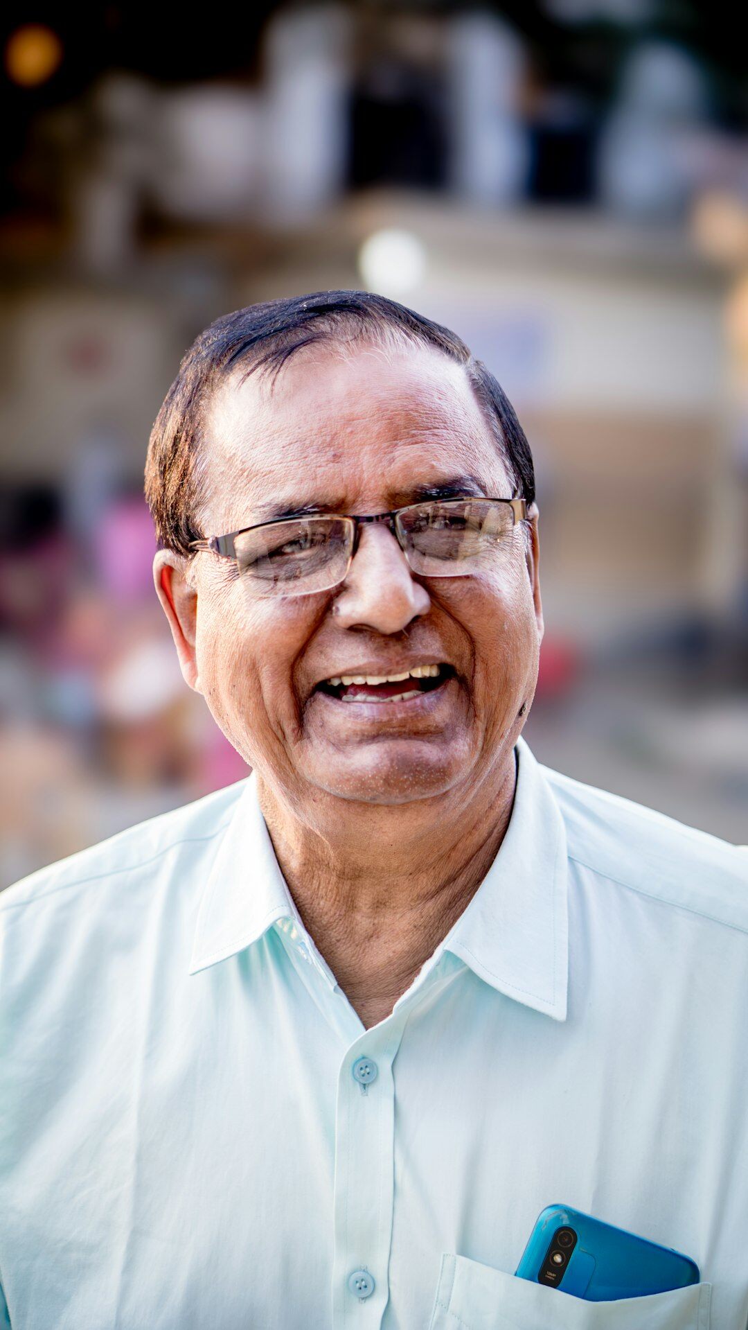 senior man smiling