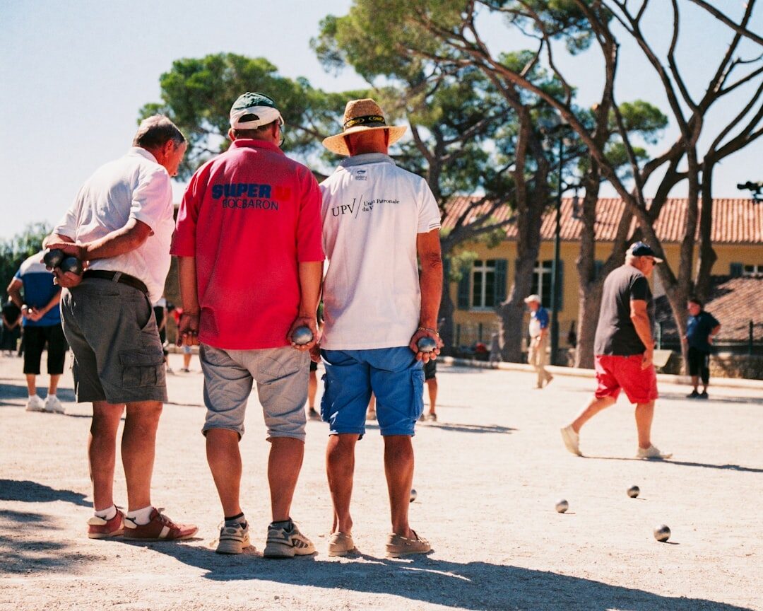 seniors playing bocce